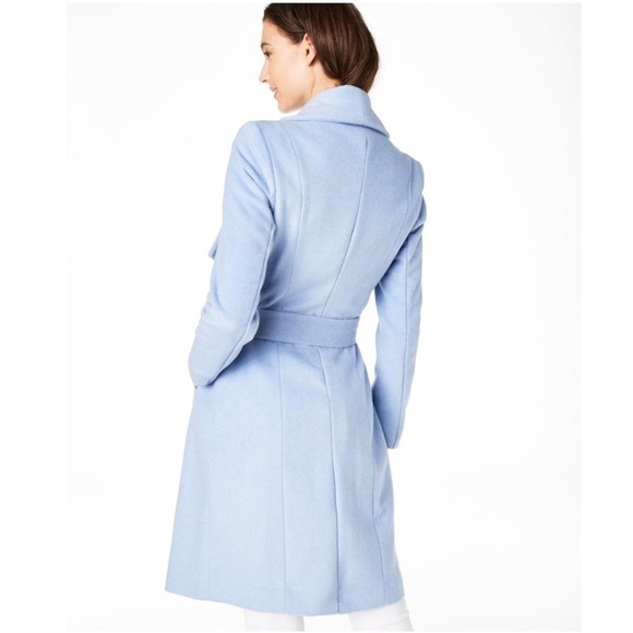 Cole Haan slick wool wrap coat - Picture 4 of 8